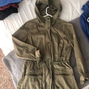 great army green spring jacket from hollister